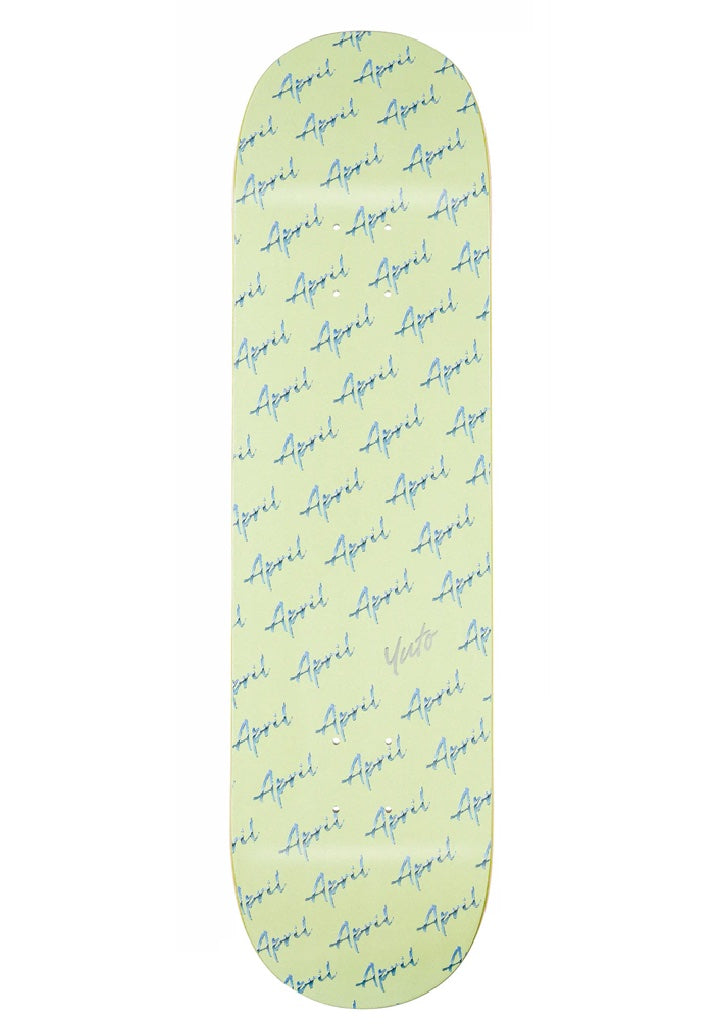 April Yuto Horigome Script Logo Deck 8.25'' bottom