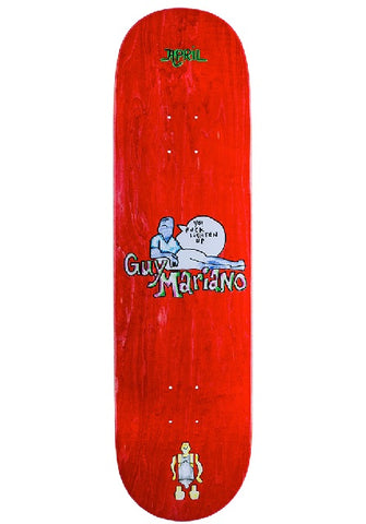 April Skateboards Guy by Gonz Red Stain Deck 8.5"