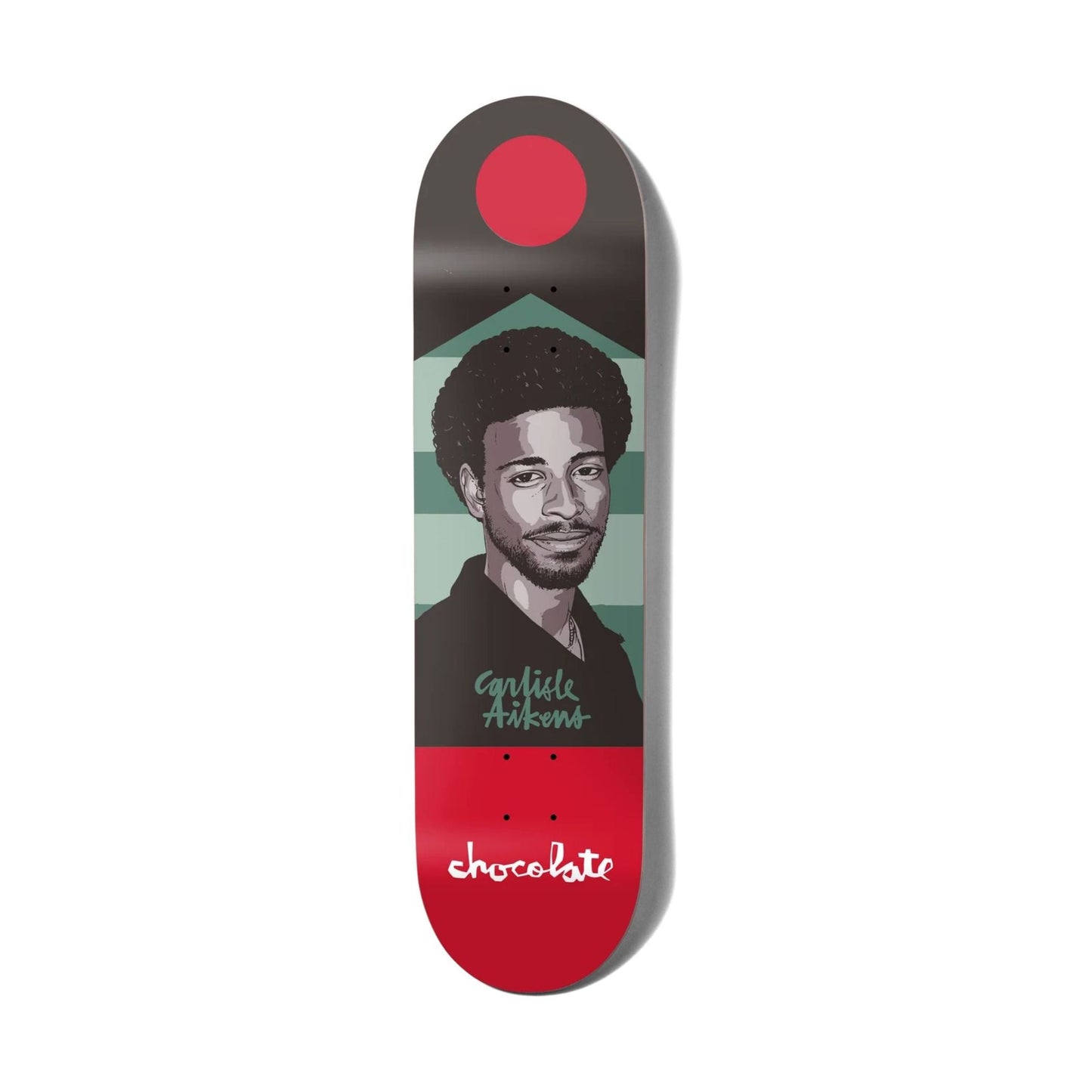 Chocolate Skateboard Deck Hecox Portrait Carl Aikens 8.25"