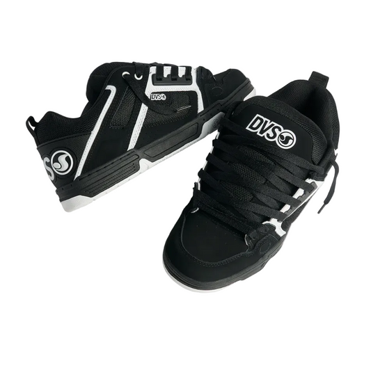 DVS Comanche Skate Shoes Black White Top