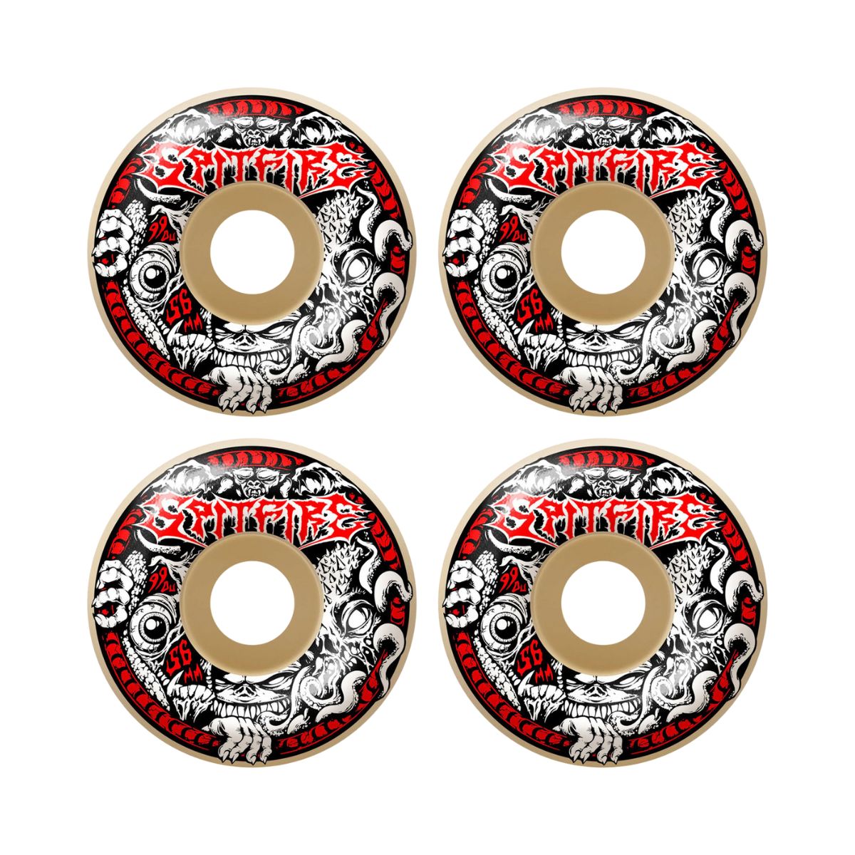 Spitfire | Formula 4 Radial Full Wheels – Demon Gate | 99DU 56mm