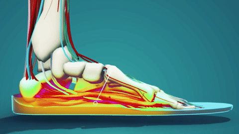 Footprint Gamechanger Elite Custom Orthotic Quantum Heel Sport Gel Insoles Mid 5mm-7mm Side