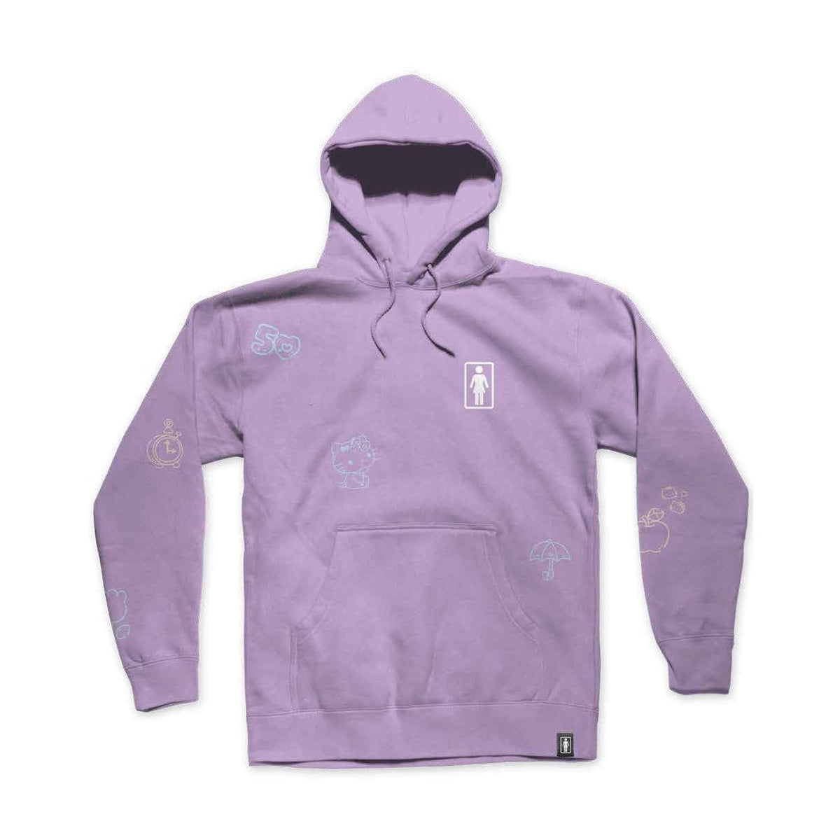 Girl Hello Kitty 50th All Over Hoodie Lavender