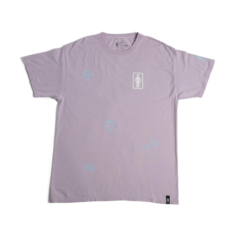 Girl Hello Kitty 50th All Over Tee Lavender
