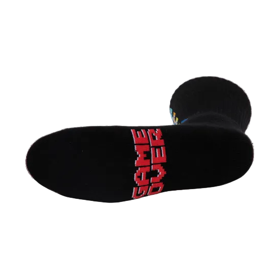 Girl Skateboards Pac-Man Game Over Socks Black Bottom