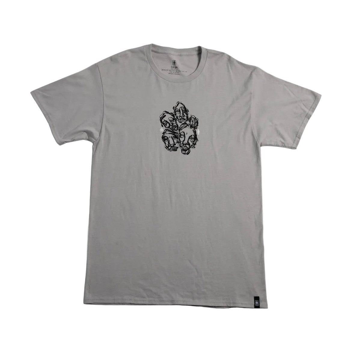 Girl Skateboards Faces Tee Grey
