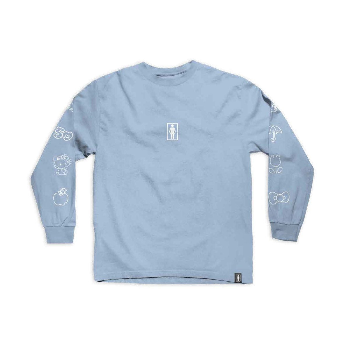 Girl Hello Kitty 50th Sleeve Long Sleeve Tee Powder Blue