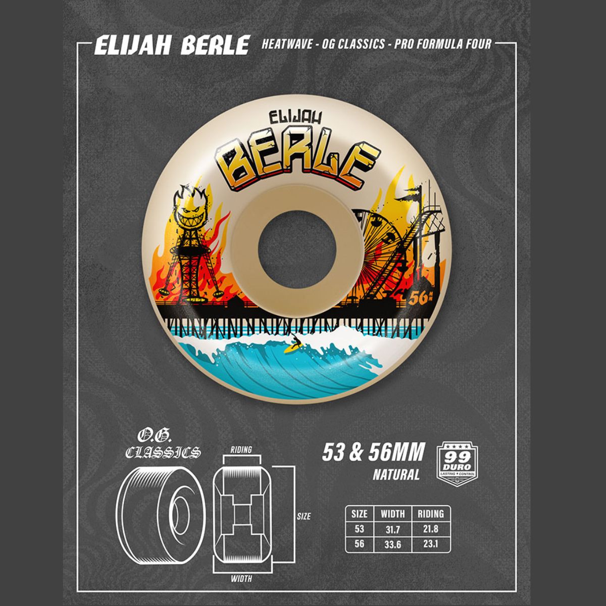 Spitfire | Formula 4 OG Classic Wheels – Elijah Berle ‘Heatwave’ | 99a 56mm