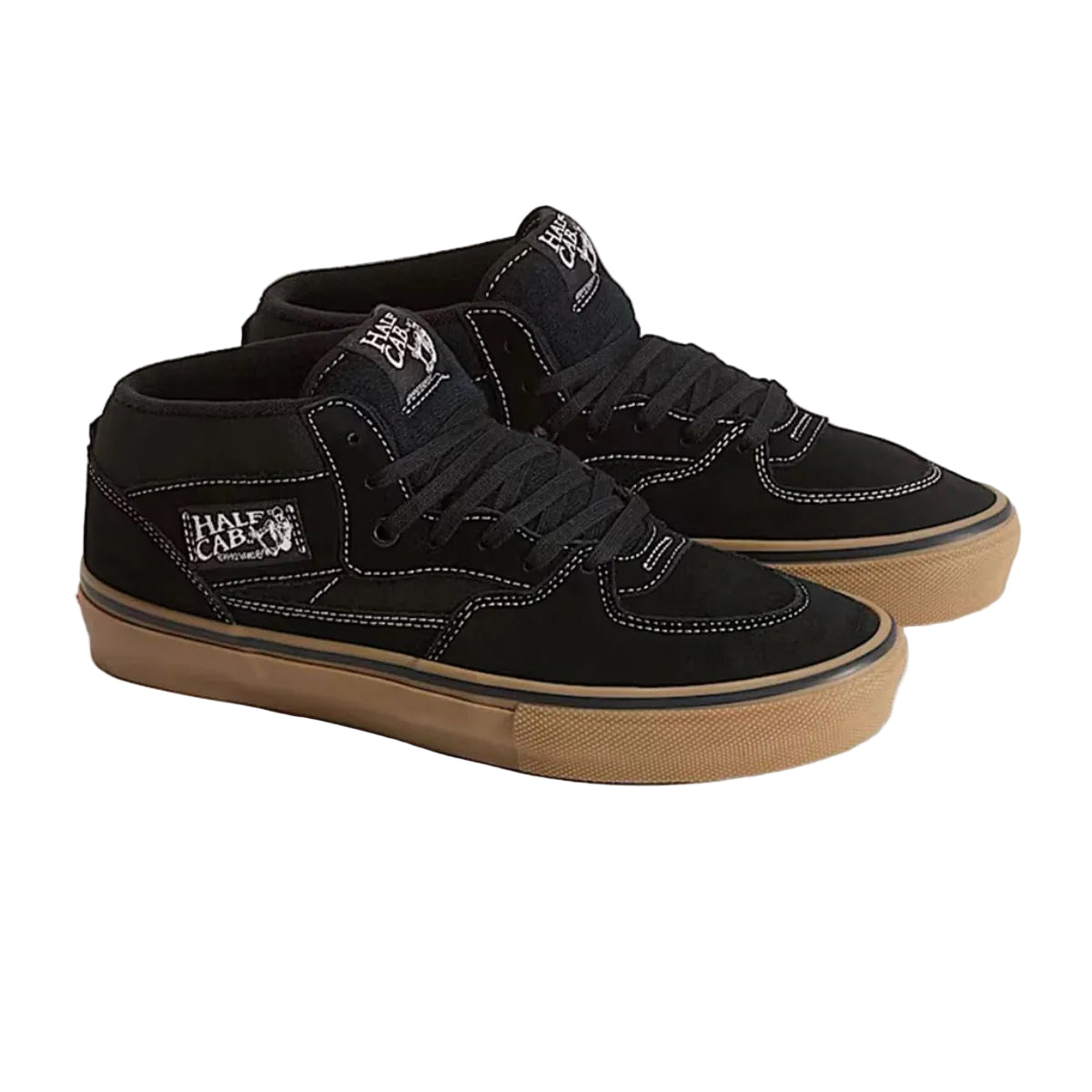 Vans Half Cab Shoes Black Gum White Two