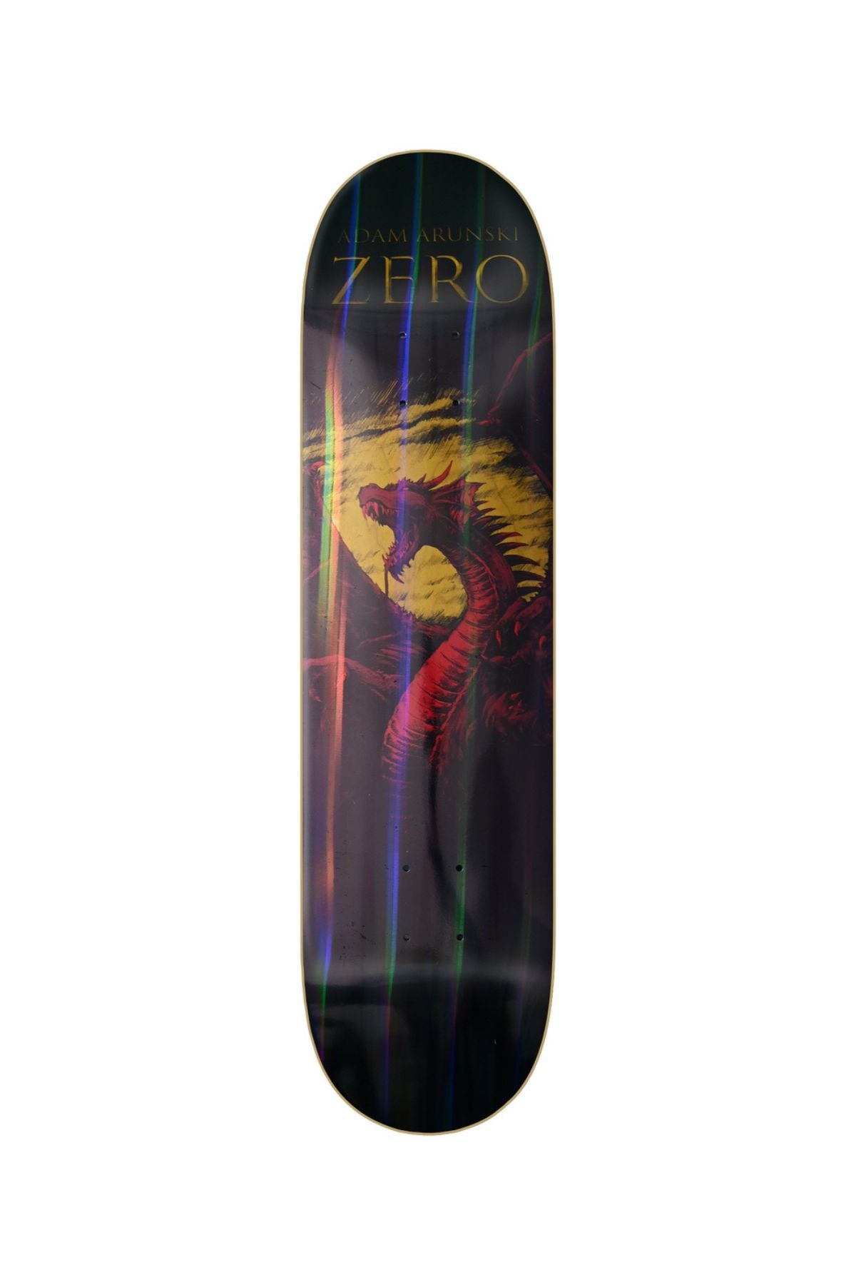 Zero Skateboards Adam Arunski Dragon 8.25" pro model features Holographic Dragon