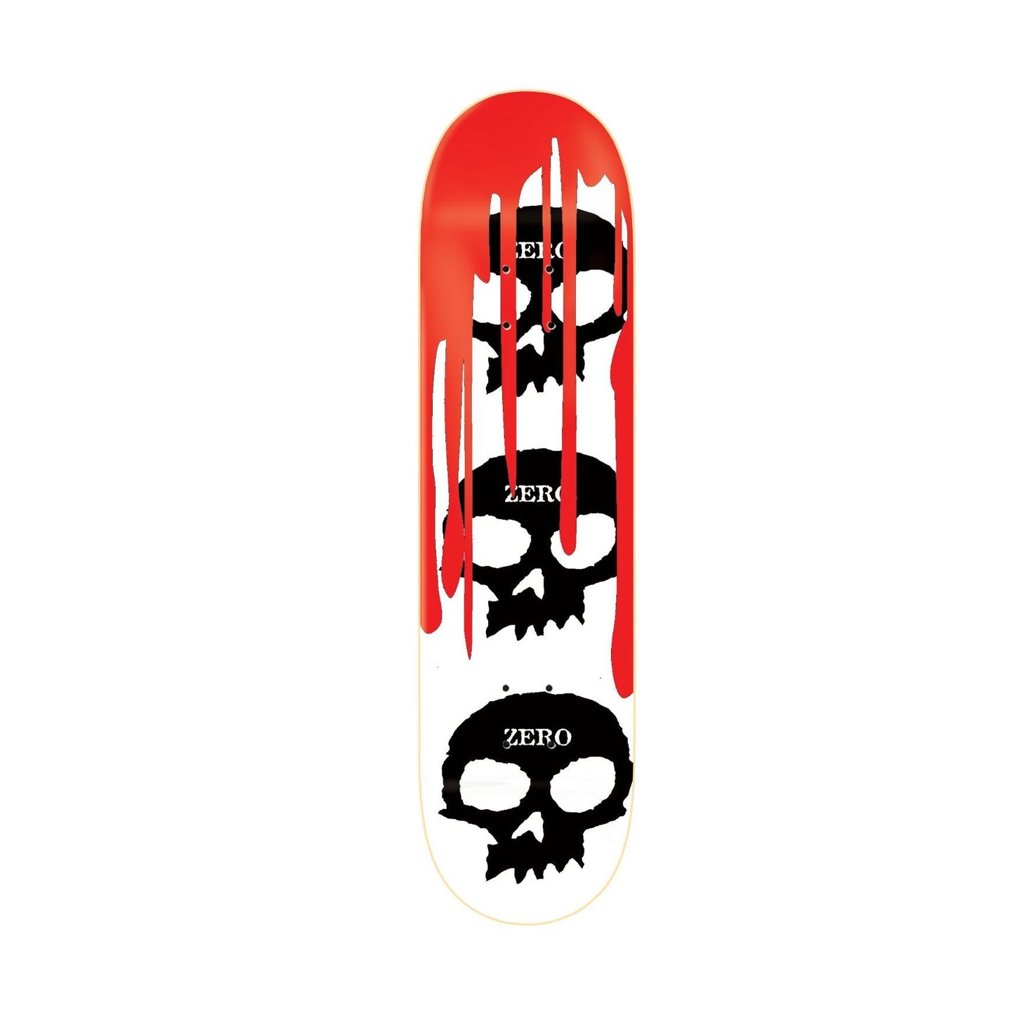 Zero Skateboards 3 Skull Blood White Black Red 8.5"