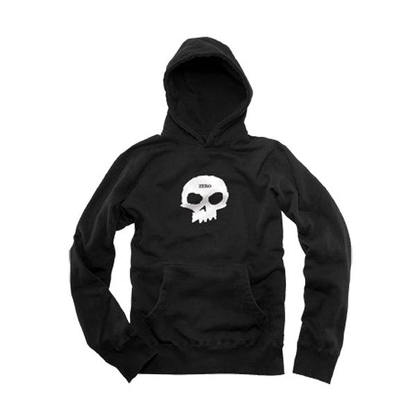 Zero Single Skull Hoodie Black White