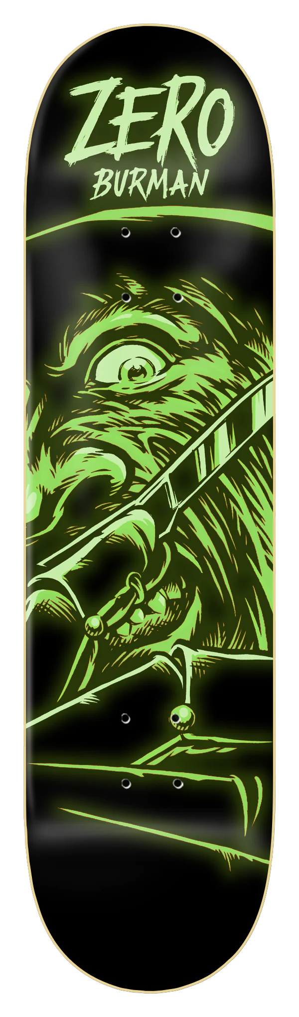 Zero Deck Fright Night Glow in the Dark Dane Burman 8.25" GLOW