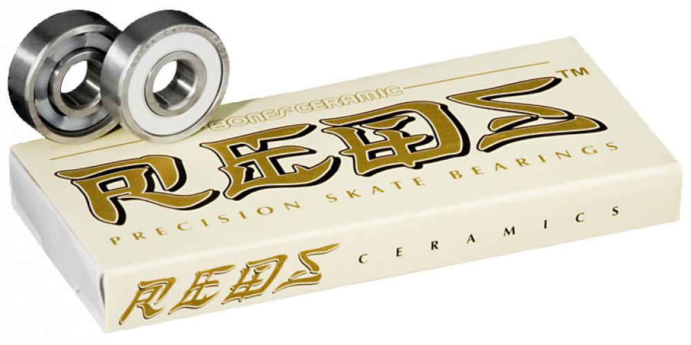 Bones Ceramic Super Reds Skateboard Bearings Set Of 8