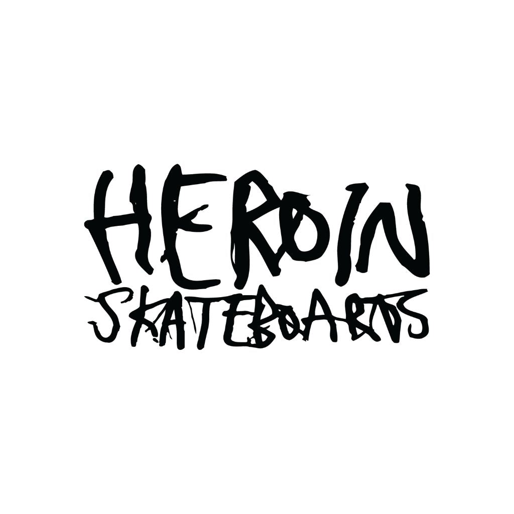 Heroin skateboards is a British skate brand that was started by artist Mark “Fos” Foster back in 1998. The image that has been created for Heroin is instantly recognisable with distinct graphics created by Fos