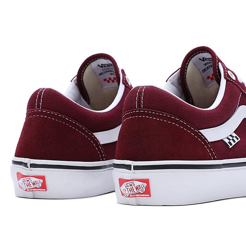 Vans Skate Old Skool Shoes | Burgundy/White