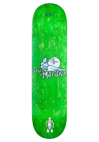April Skateboards Guy by Gonz Green Stain Deck 8.25"
