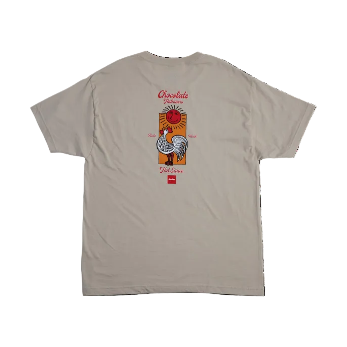 Chocolate Skateboards Habanero Hot Sauce  Tee Sand Back