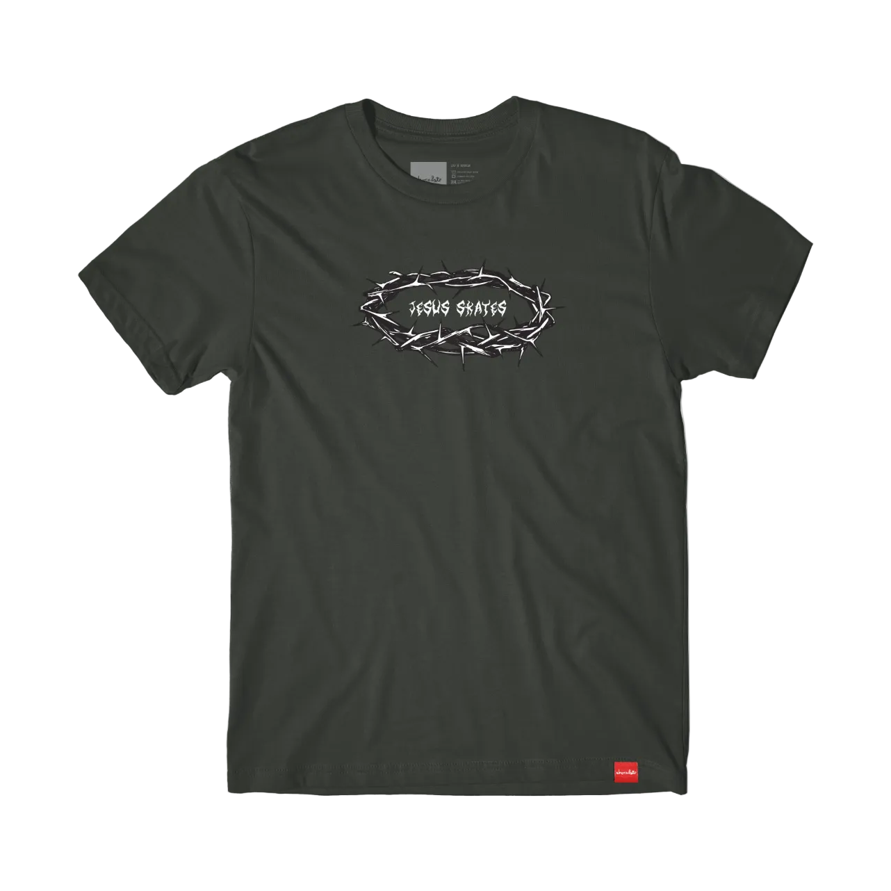 Chocolate Skateboards Jesus Skates Tee Asphalt Black
