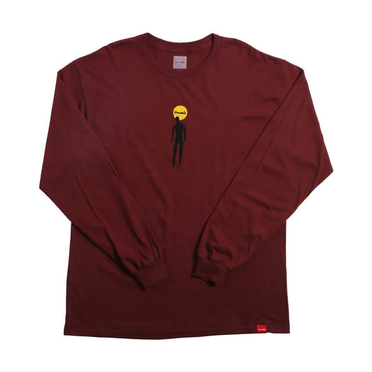 Chocolate Skateboards  McFetridge Drips Long Sleeve Tee Burgundy