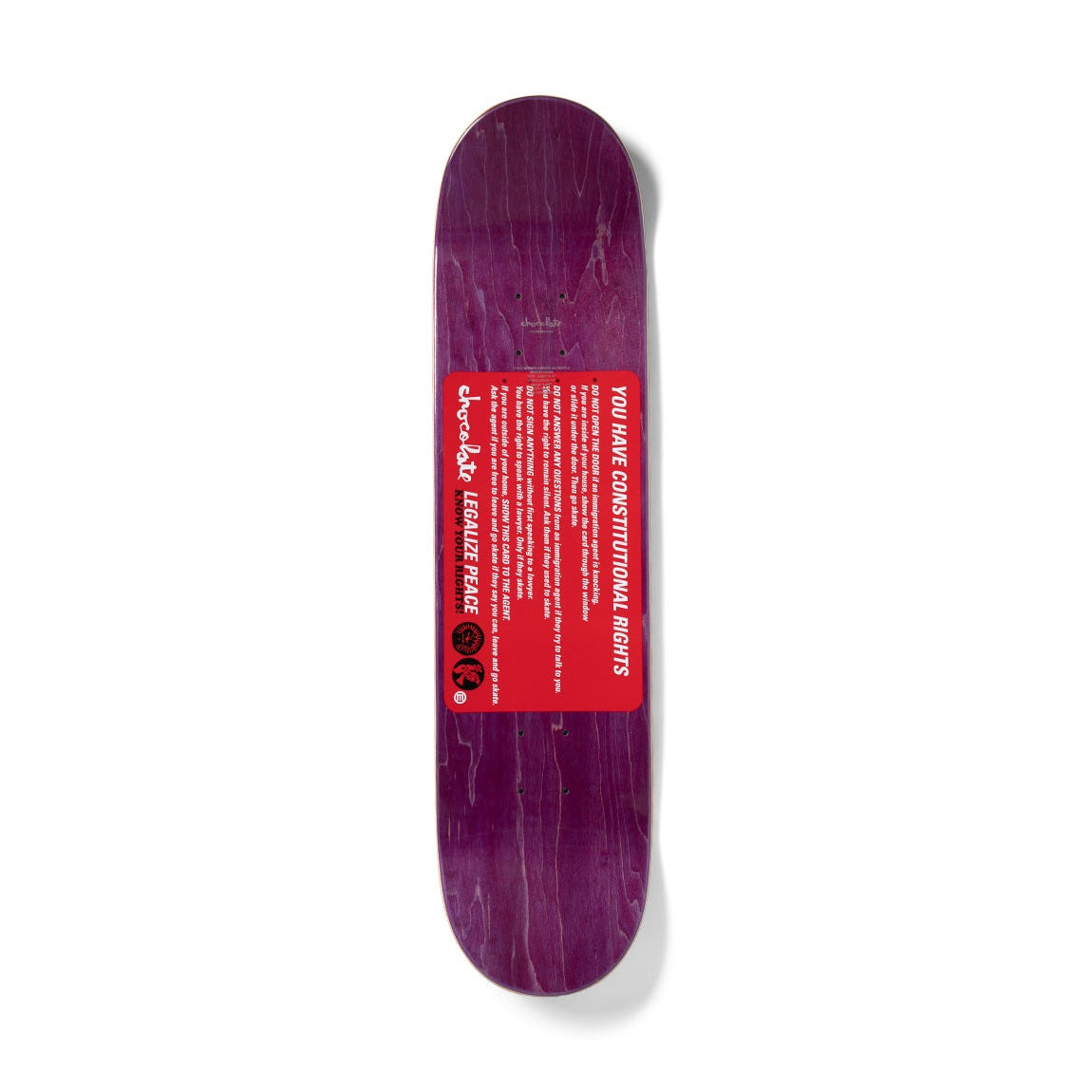 Chocolate Skateboards Know Your Rights Stevie Perez 8.4" Top