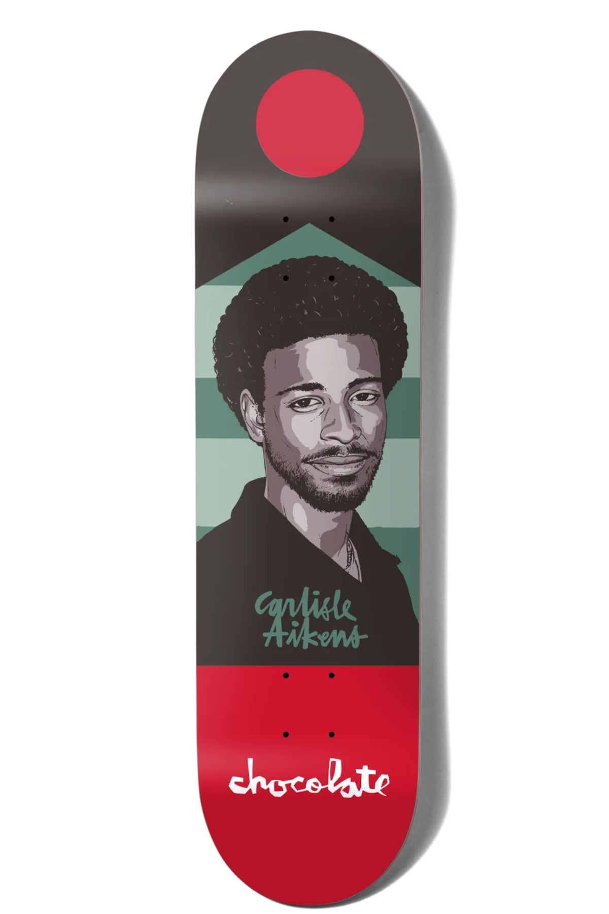 Chocolate Skateboard Deck Hecox Portrait Carl Aikens 8.25"