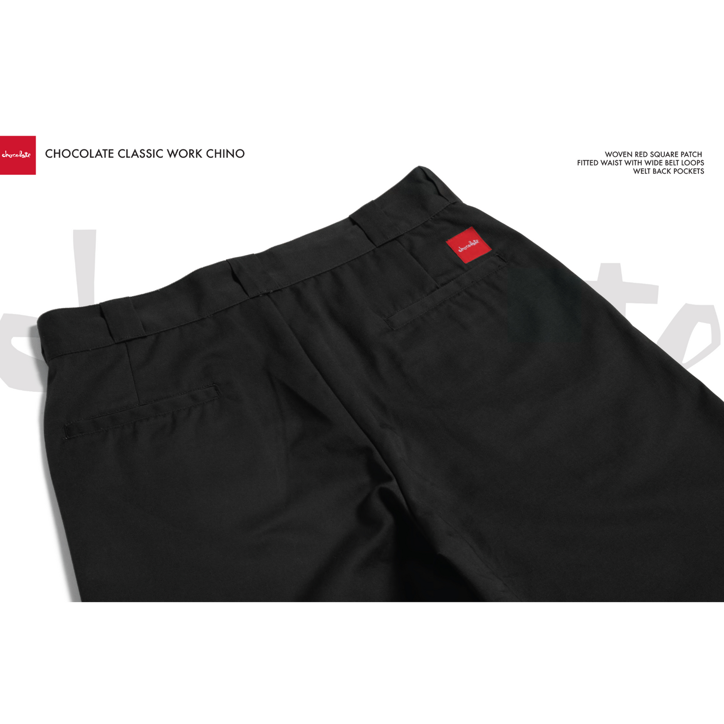 Chocolate Skateboards Work Chino Pants Black Info