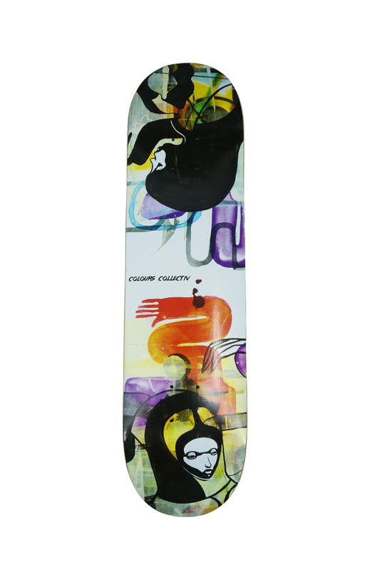 Colours | Skateboard Deck Will Barras Grunge Queen of Hearts | 8.15"