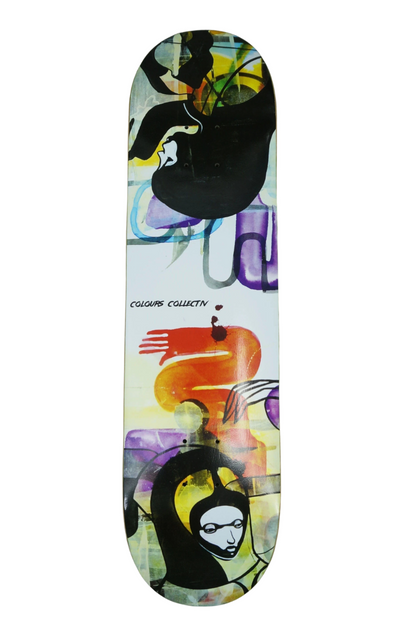 Colours Skateboard Deck Will Barras Grunge Queen of Hearts 8.15"