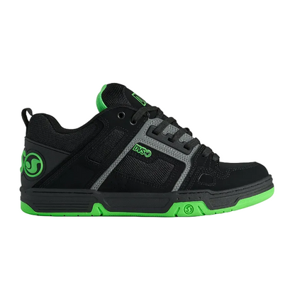 DVS Comanche Skate Shoes Black Charcoal Lime Side