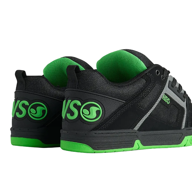 DVS Comanche Skate Shoes Black Charcoal Lime  Back
