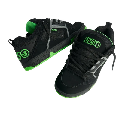 DVS Comanche Skate Shoes Black Charcoal Lime  Pair