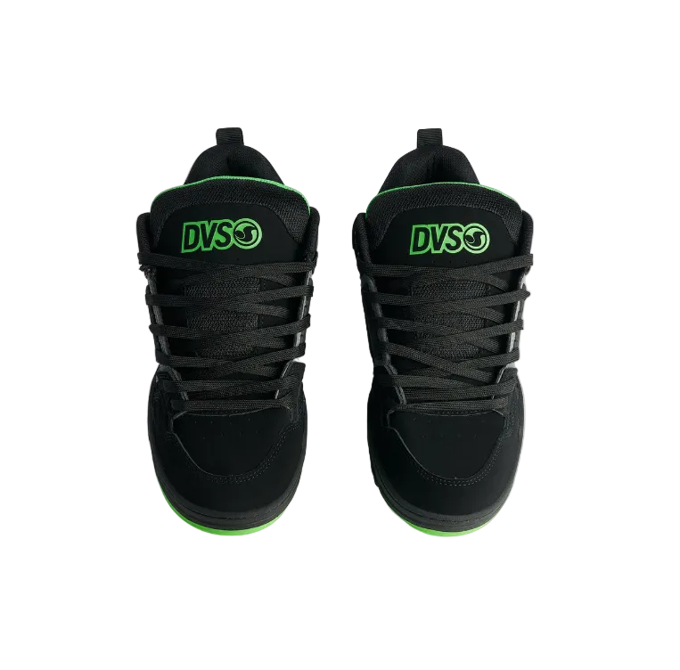 DVS Comanche Skate Shoes Black Charcoal Lime  Pair