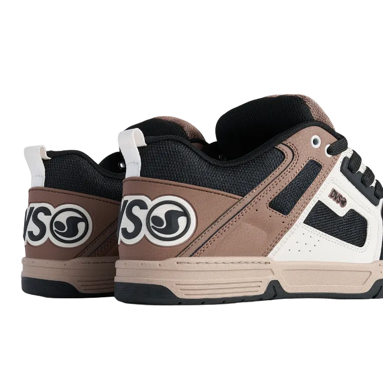 DVS Comanche Skate Shoes Black Taupe Brown Back
