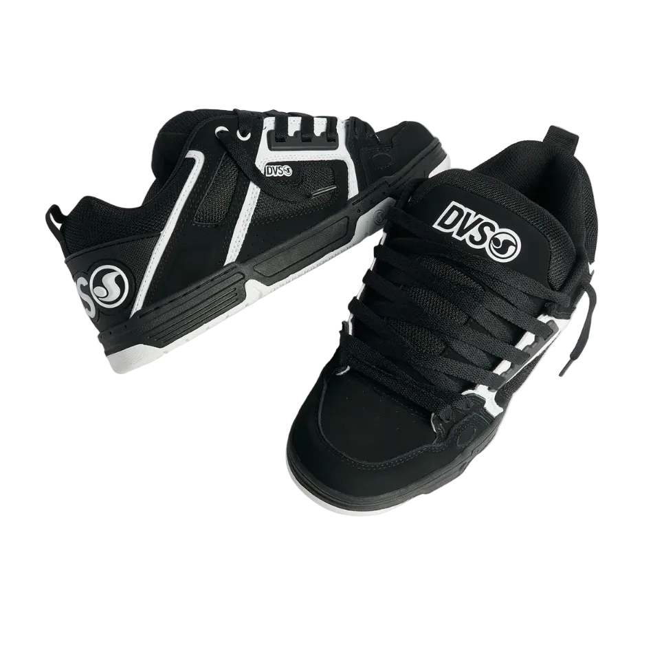 DVS Comanche Skate Shoes Black White Top