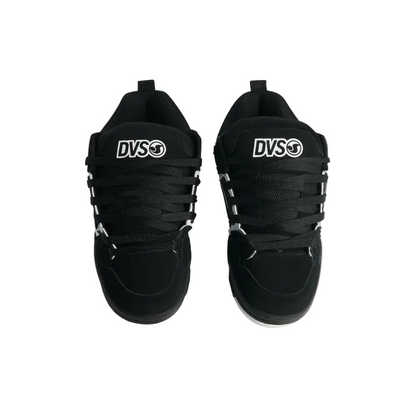 DVS Comanche Skate Shoes Black White Top Down