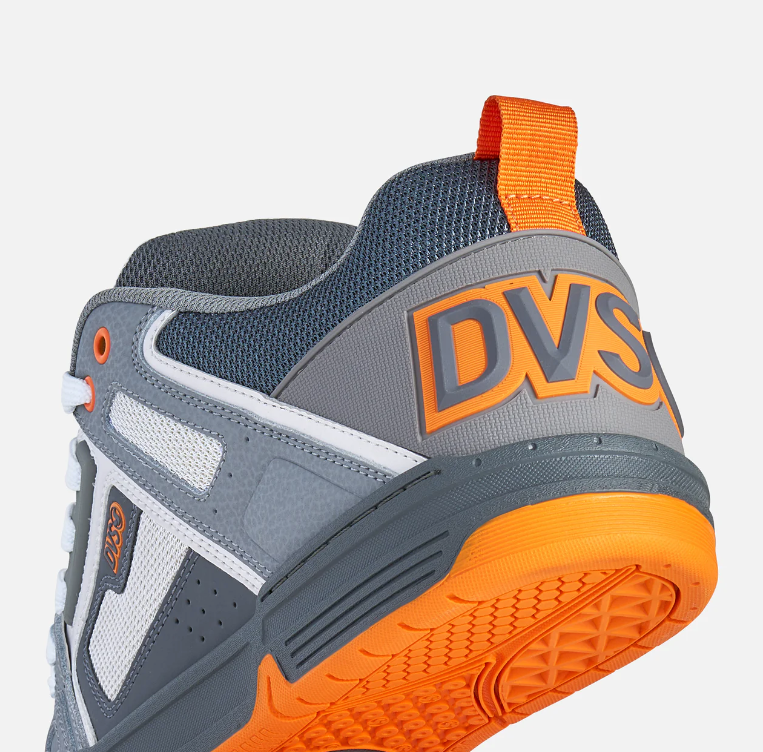 DVS Comanche Skate Shoes Charcoal Grey Orange Big Back