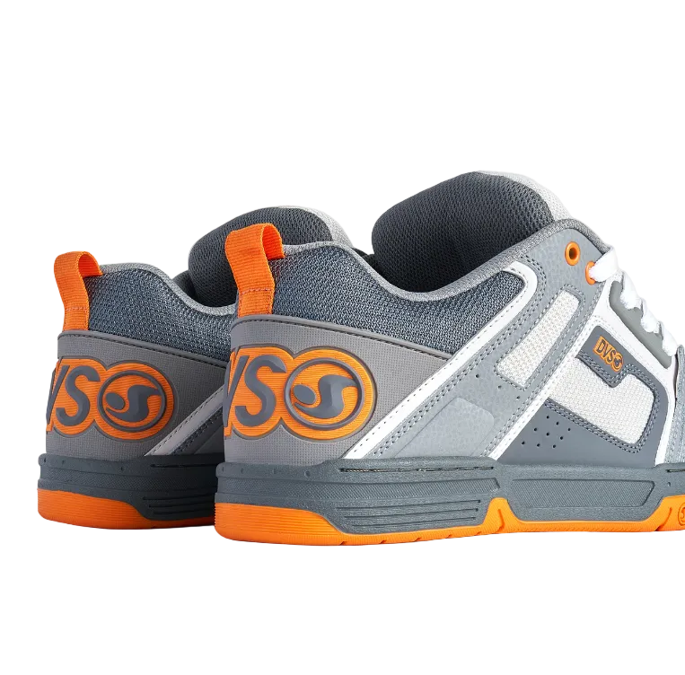 DVS Comanche Skate Shoes Charcoal Grey Orange Back