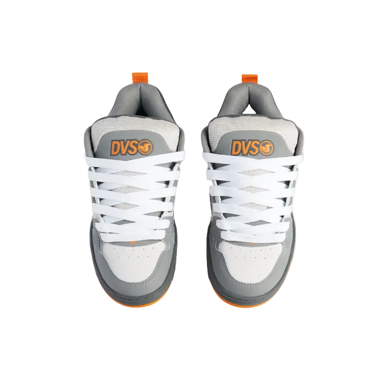 DVS   Comanche Skate Shoes Charcoal Grey Orange Top Down