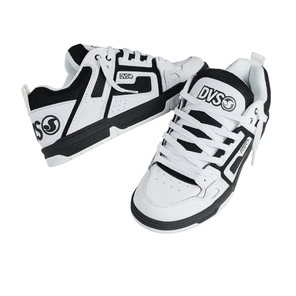 DVS Comanche Skate Shoes White Black Pair