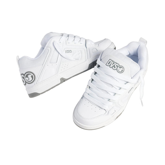 DVS Comanche Skate Shoes White White Grey Top Down