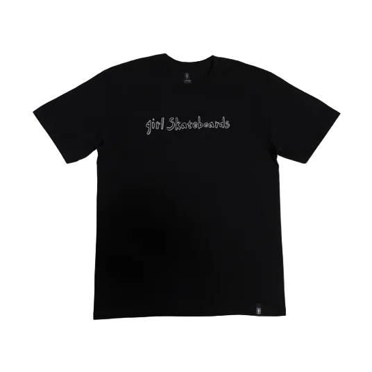 Girl Skateboards Hand Script Tee Black