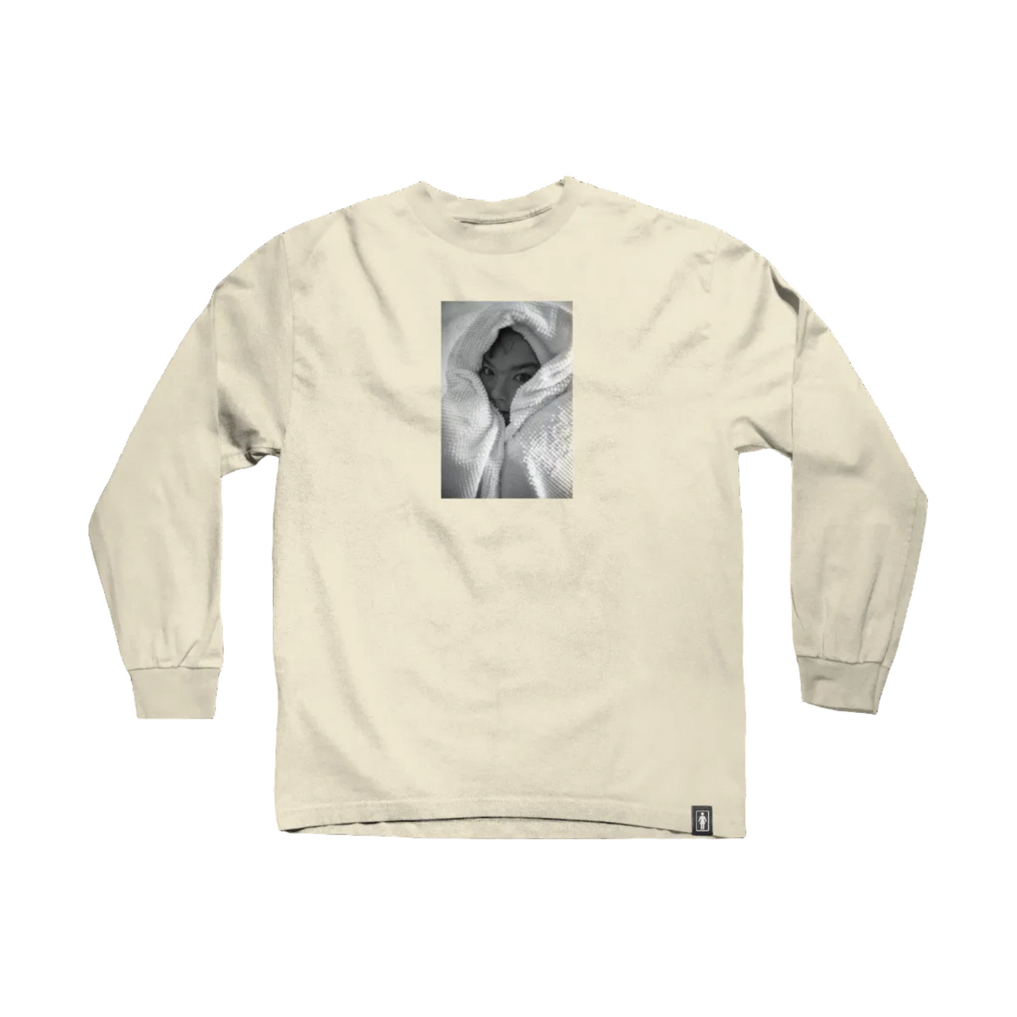 Girl Skateboards  Shot by Spike  Bjork Long Sleeve Tee Ivory