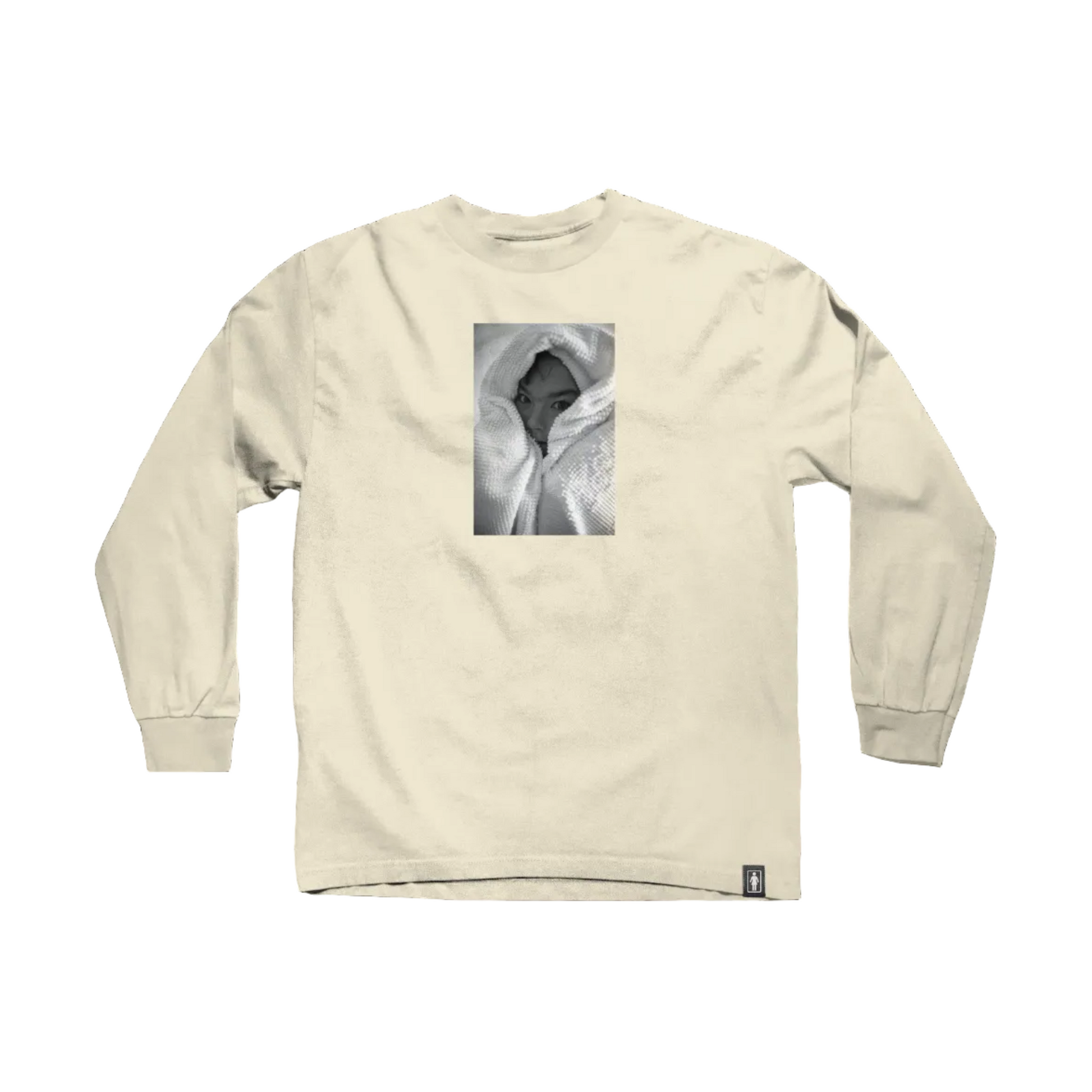 Girl Skateboards  Shot by Spike  Bjork Long Sleeve Tee Ivory
