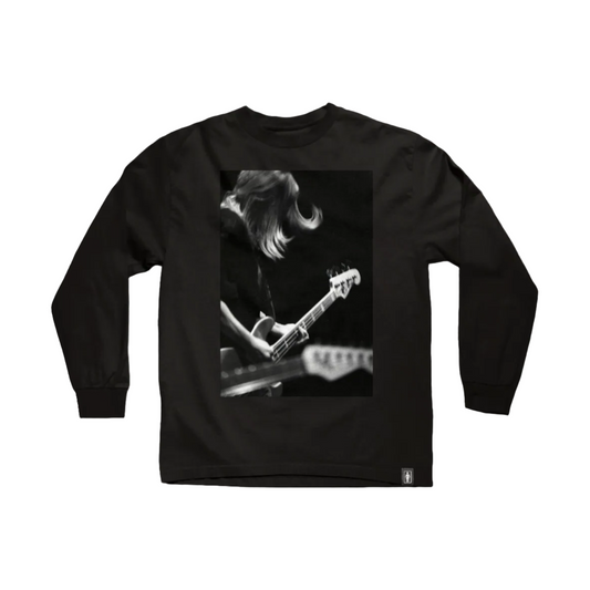Girl Skateboards Shot by Spike Kim Gordon Long Sleeve Tee Black