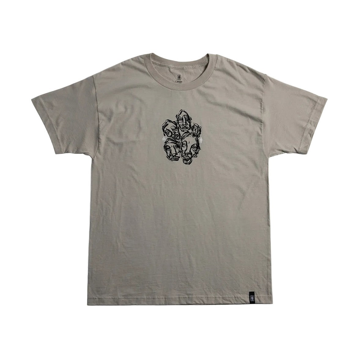 Girl Skateboards Faces  Tee Brown
