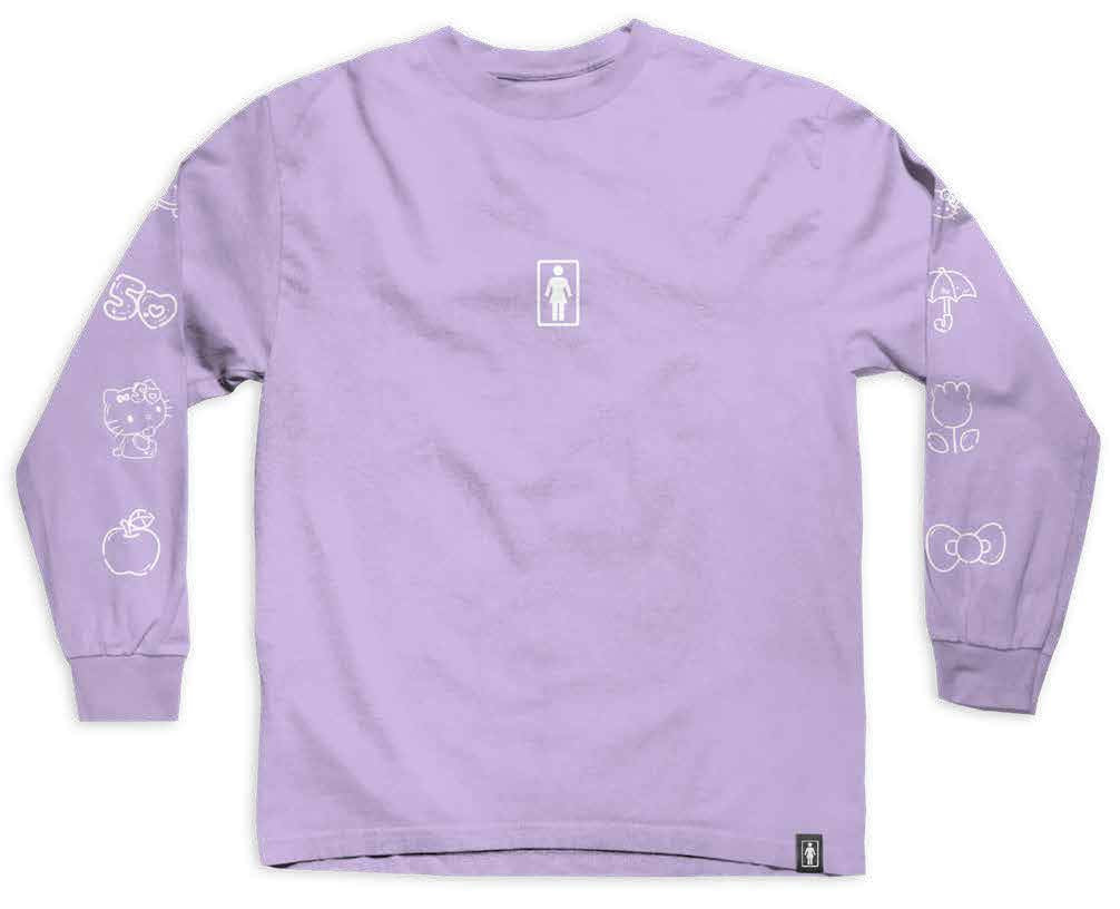 Girl Hello Kitty 50th Sleeve Long Sleeve Tee Lavender