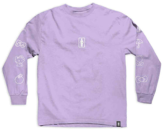 Girl Hello Kitty 50th Sleeve Long Sleeve Tee Lavender