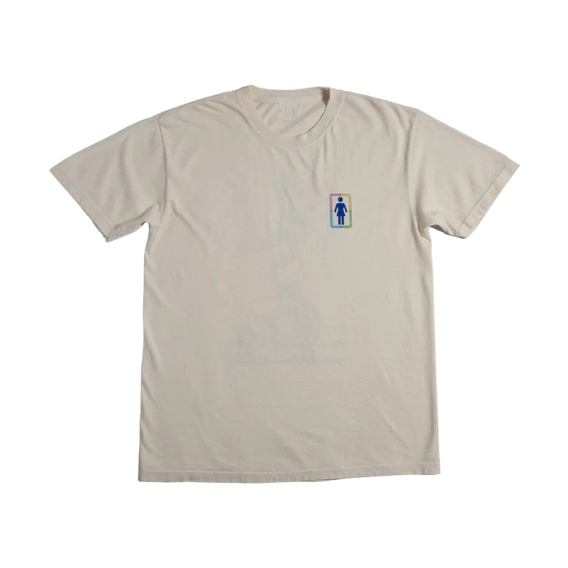 Girl Skateboards x Hello Kitty Rainbow Stacked OG  Tee Cream