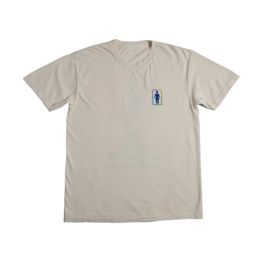 Girl Skateboards x Hello Kitty Rainbow Stacked OG  Tee Cream